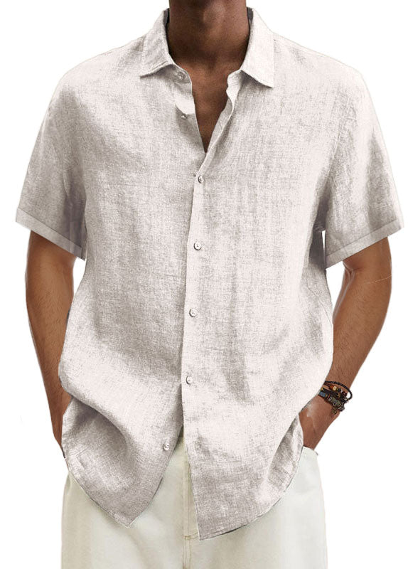 Short-sleeved linen shirts summer 2022