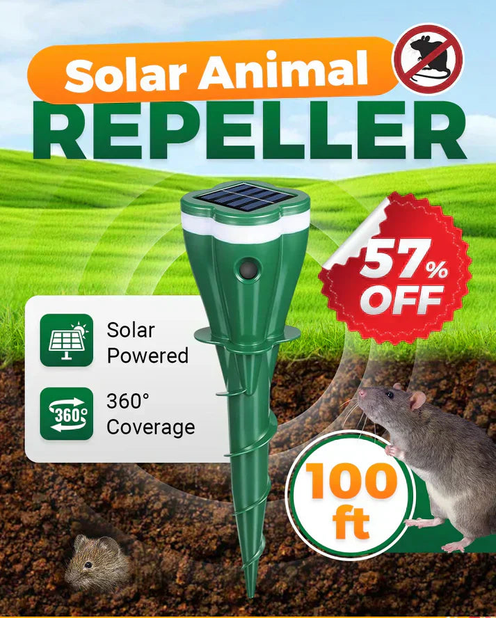 🥰🥰 Solar Animal Repellent – Non‑Toxic, Easy to Install, Waterproof 🔧