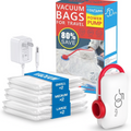🧳   Pack of 6 Compression Bags for USB Electric Vacuum Cleaner – Space-Saving Storage, Airtight Seal, Reusable & Durable 🌀