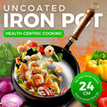 ⏳⏰Uncoated Thick Iron Pot⏲️🥖
