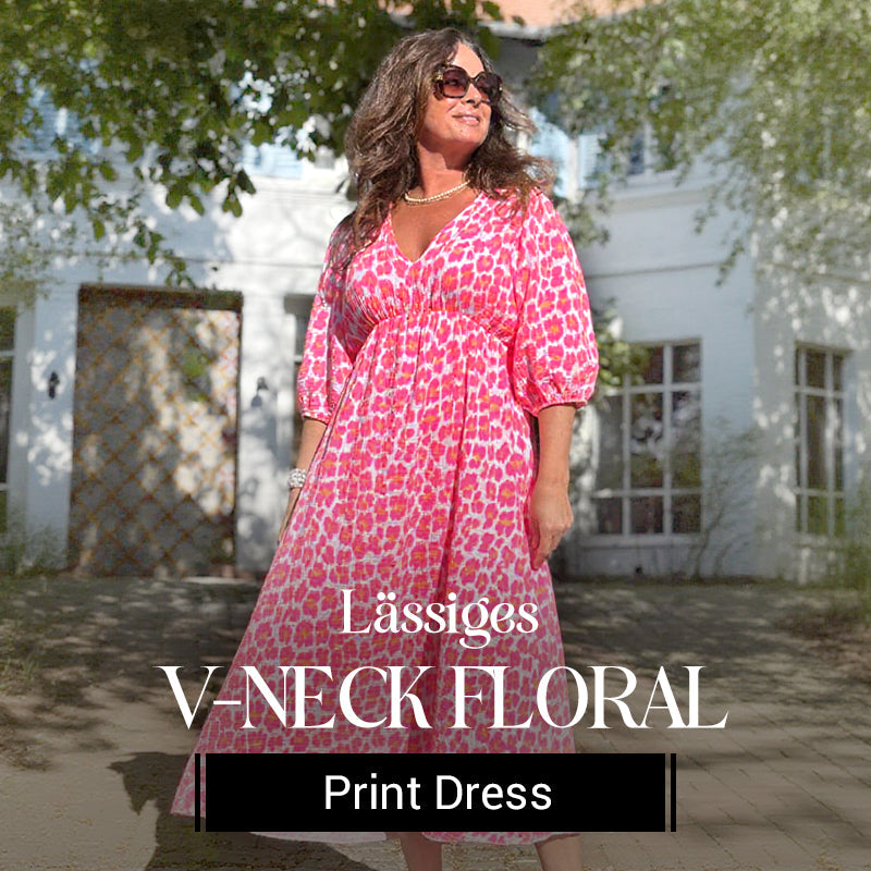 🏖️Summer Cool Deal: 50% OFF!!🎀Women's V-Neck Printed Dress