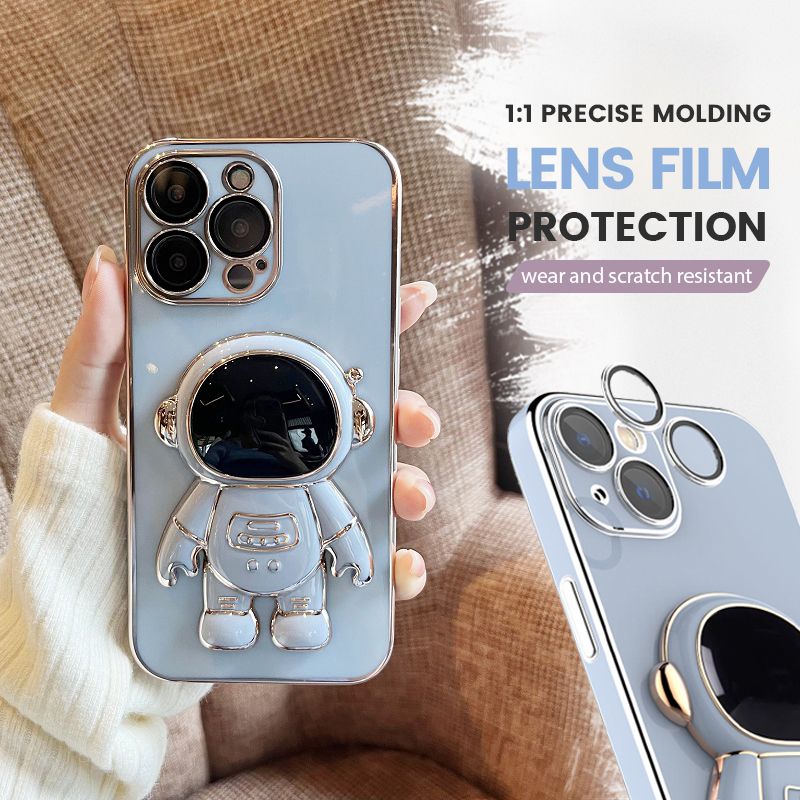 Electroplating Astronaut iPhone Case & Stand