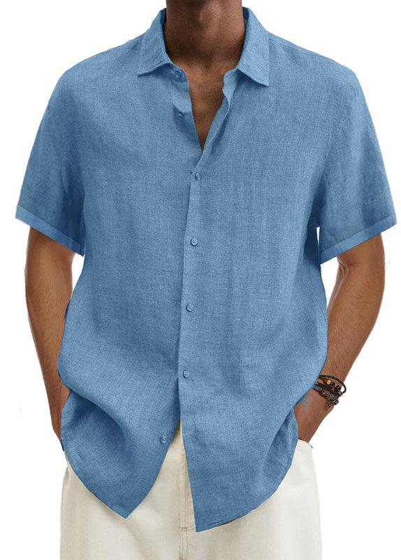 Short-sleeved linen shirts summer 2022