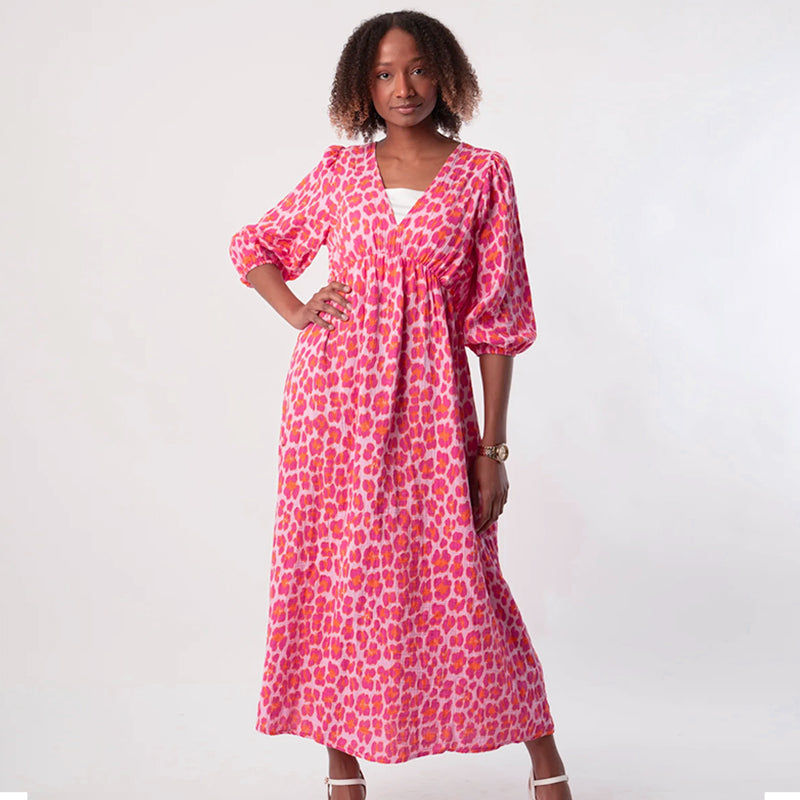 🏖️Summer Cool Deal: 50% OFF!!🎀Women's V-Neck Printed Dress