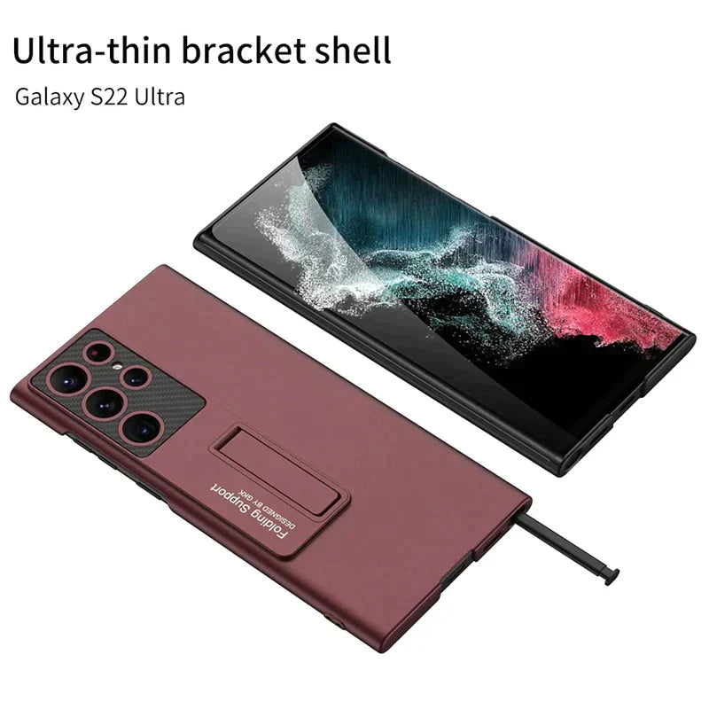 Ultra-thin Frosted Magnetic StandCover（Samsung S22 Ultra）