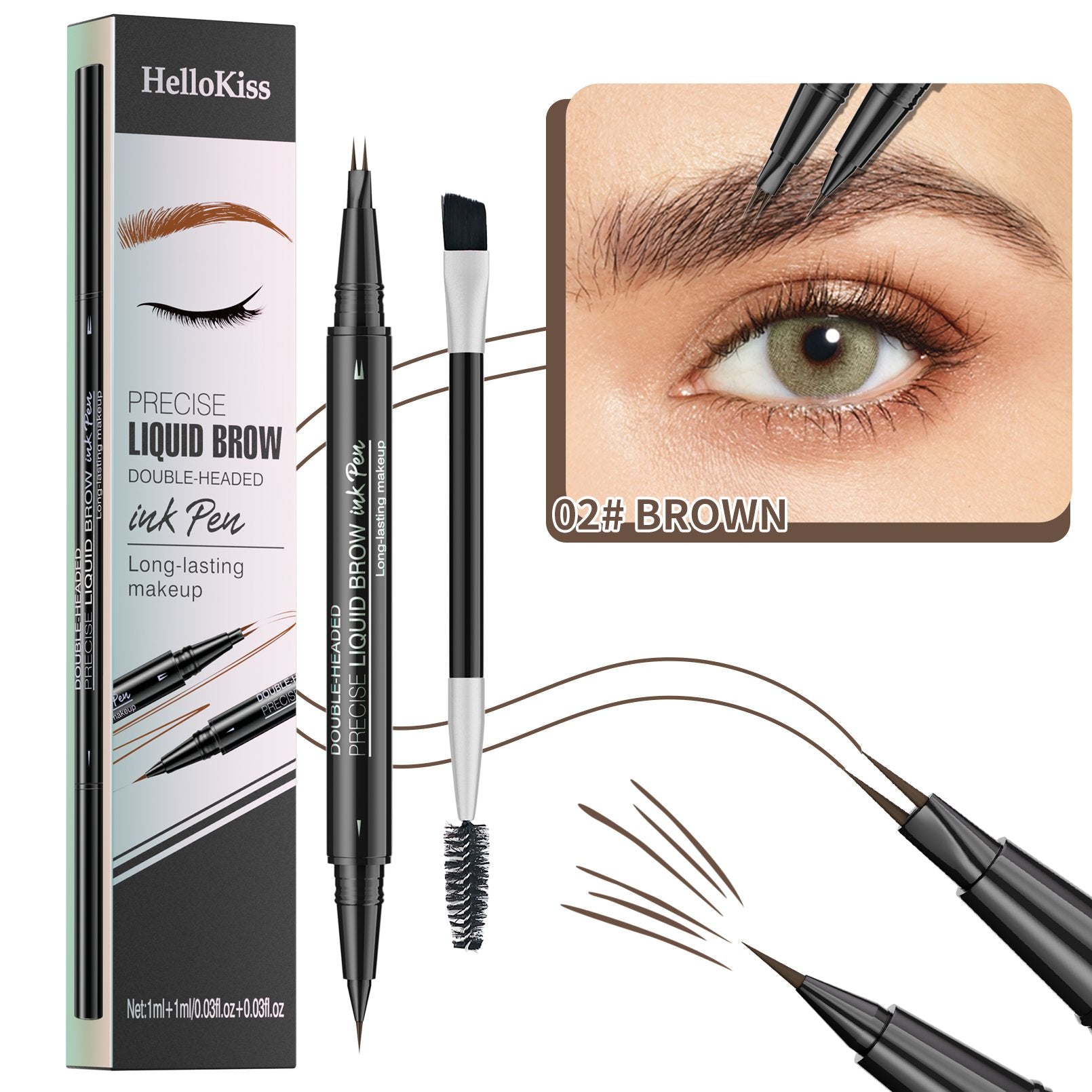 🔥HOT SALE 50% OFF🏆#1 Bestselling🏆2-in-1 Waterproof Eyebrow Pen (🔥Buy 2 Free Shipping)