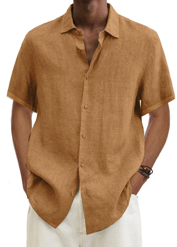 Short-sleeved linen shirts summer 2022