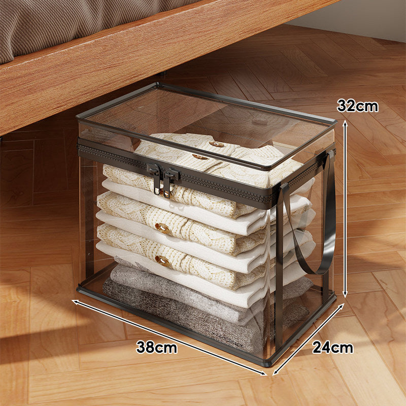 🔥📦Portable Large Heavy-Duty Thick Plastic Clear Storage Box with Hinged Lid | Home, Travel & Camping