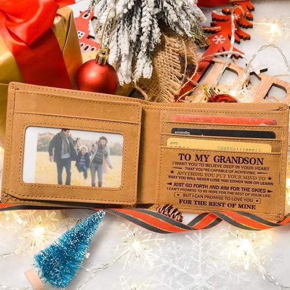 🎄Last Day SALE 50% OFF🧔 ❤️Engraved Genuine Leather Wallet