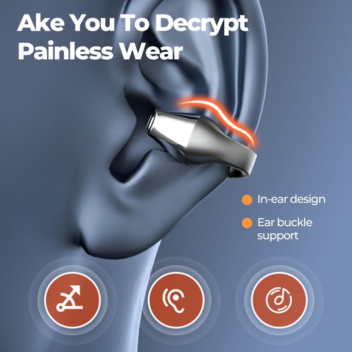 ?New Year Promotion 50% OFF?Wireless Ear Clip Bone Conduction Headphones