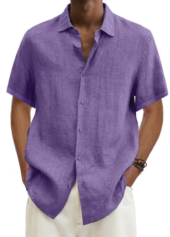 Short-sleeved linen shirts summer 2022