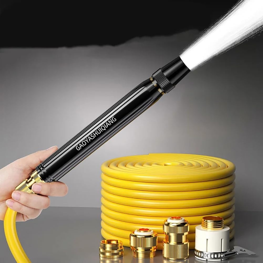 👍LAST DAY BUY 2 GET 1 FREE!!🔥Home high-pressure car wash water gun with booster nozzle and hose, a must-have for watering plants and vegetables, and car washing.👍💦