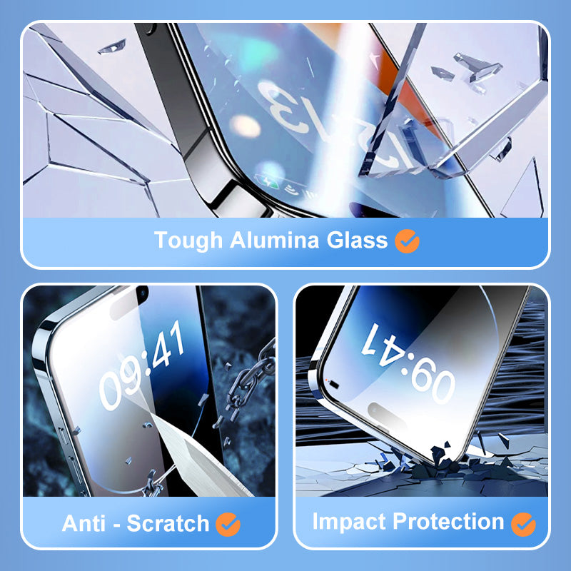 (iPhone 16 is coming!)🔥 iPhone Tempered Anti-Peeking Screen Protector - No Bubbles No Dust