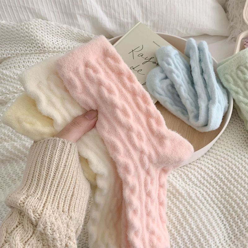 🔥Hot Sale 50% OFF🔥Soft Waxy Macaron Color Thermal Socks for Women - Great Gift
