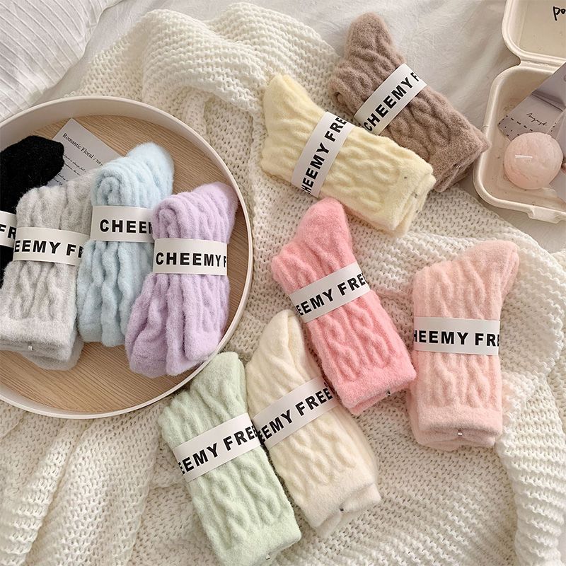 🔥Hot Sale 50% OFF🔥Soft Waxy Macaron Color Thermal Socks for Women - Great Gift