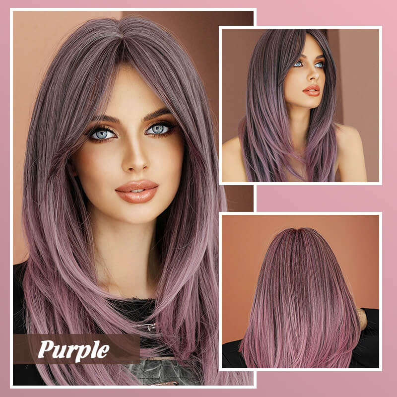 🔥Hot Sale For 50% OFF🎉Nice gift*Wig long hair Layered bangs wigs