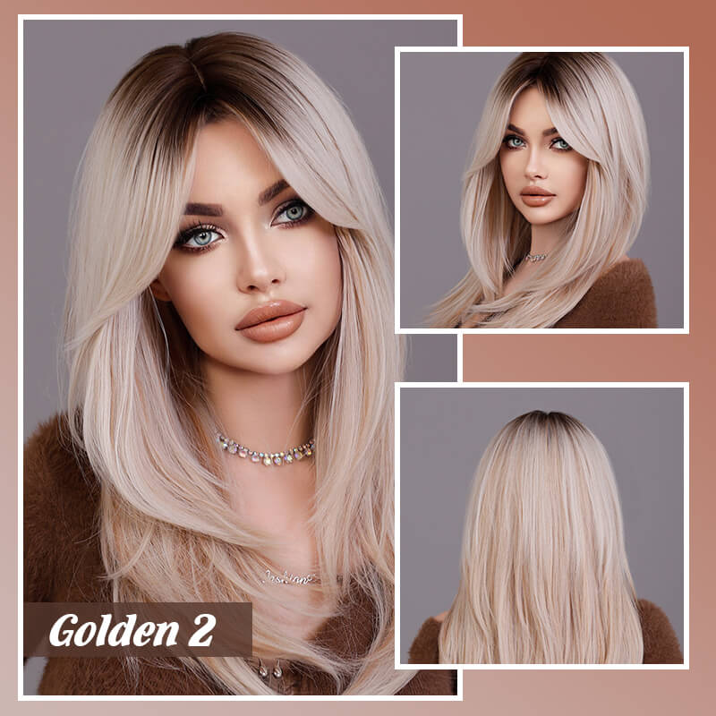 🔥Hot Sale For 50% OFF🎉Nice gift*Wig long hair Layered bangs wigs
