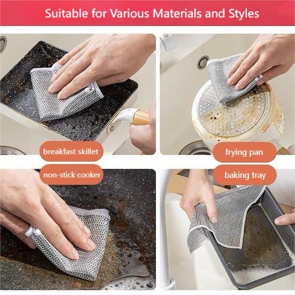 Multipurpose Non-Scratch Scrubbing Wire Dishwashing Rags