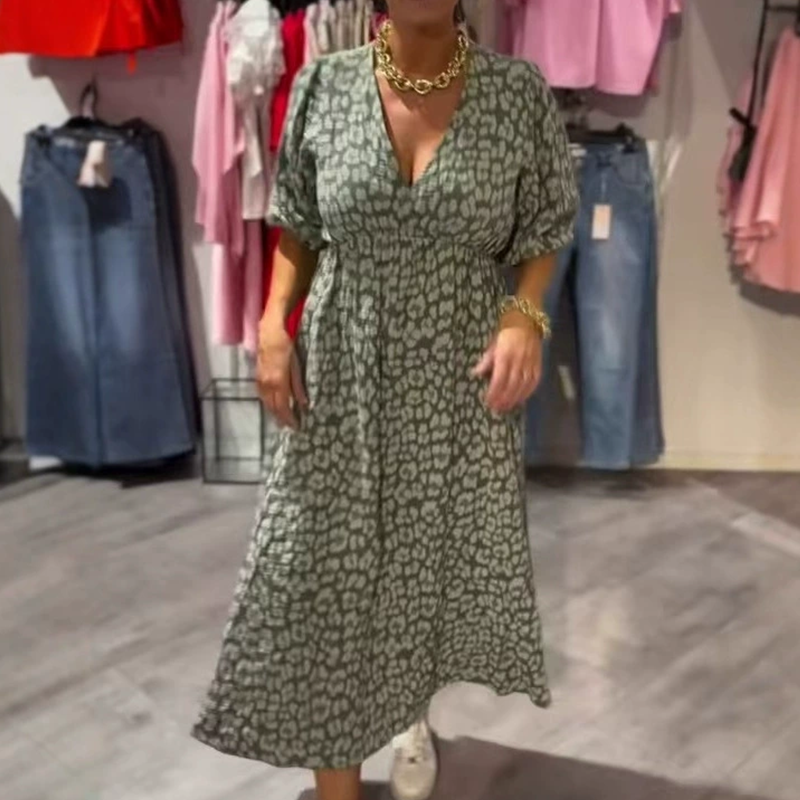🏖️Summer Cool Deal: 50% OFF!!🎀Women's V-Neck Printed Dress