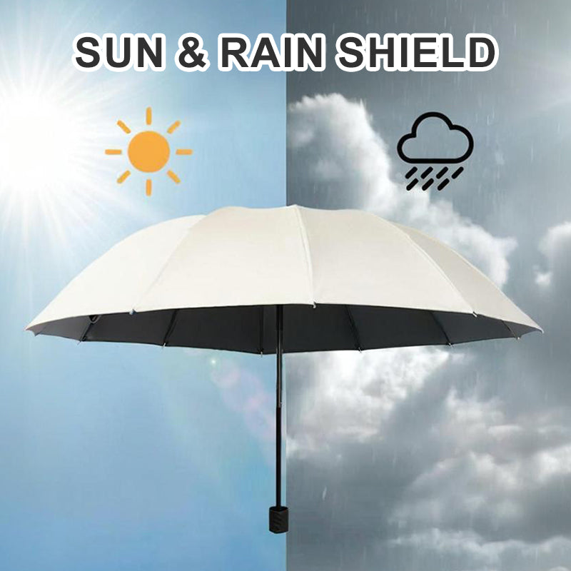 Large Windproof Folding Umbrella with 12 Ribs