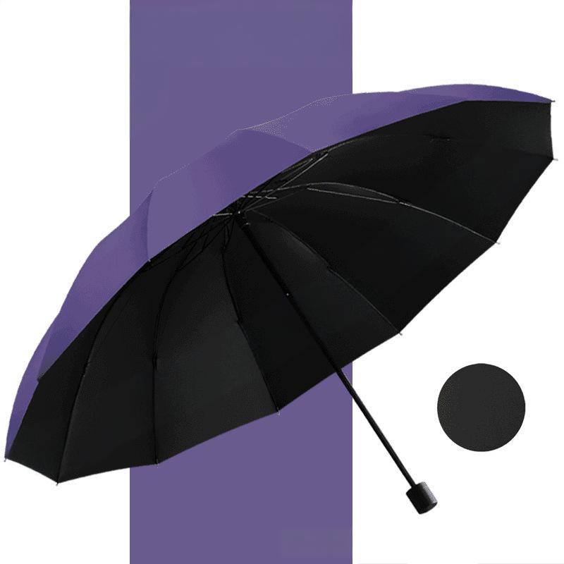 Large Windproof Folding Umbrella with 12 Ribs