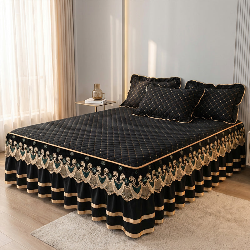 ⏳Limited-time 49% off⏰Ruffled Bed Sheet Skirt / Pillowcases🛏️