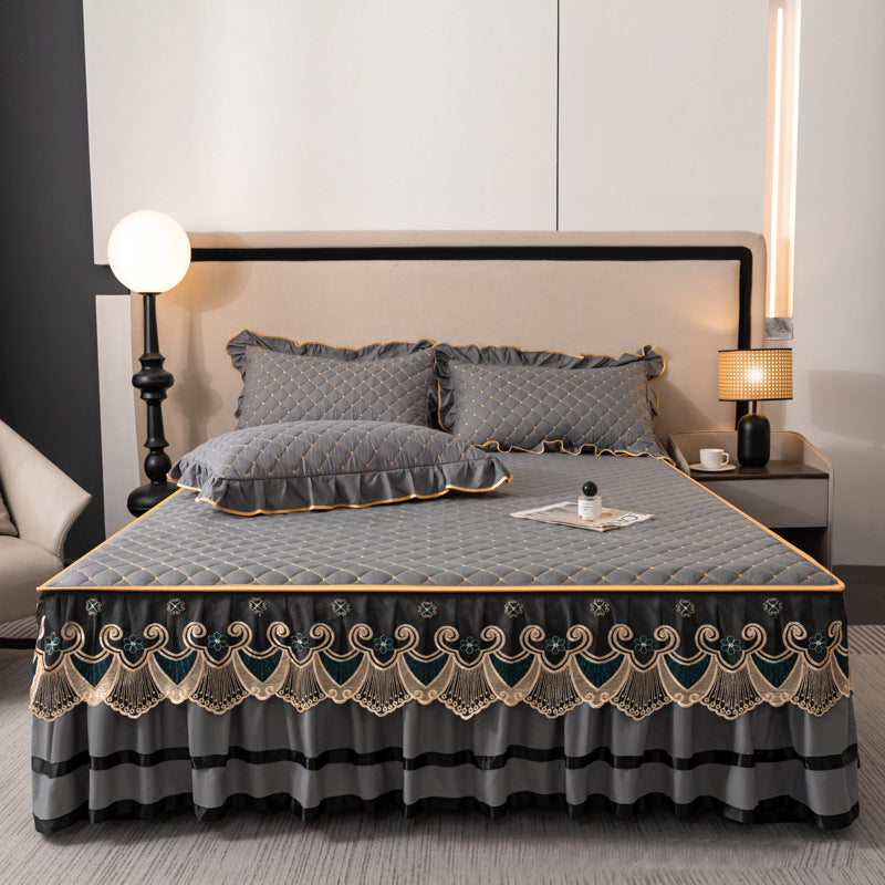 ⏳Limited-time 49% off⏰Ruffled Bed Sheet Skirt / Pillowcases🛏️