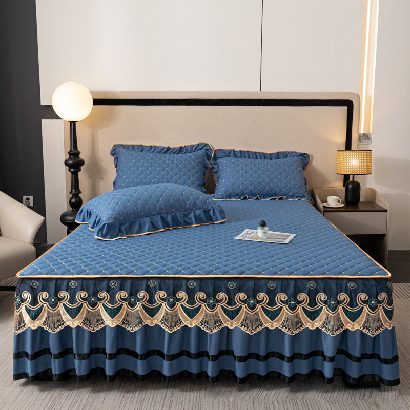 ⏳Limited-time 49% off⏰Ruffled Bed Sheet Skirt / Pillowcases🛏️