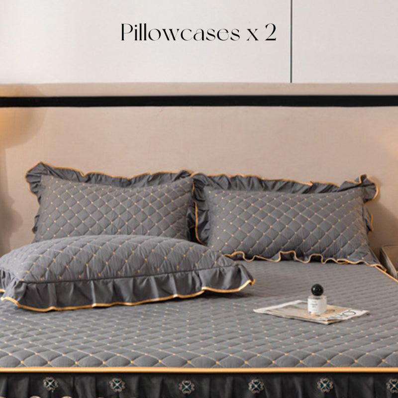 ⏳Limited-time 49% off⏰Ruffled Bed Sheet Skirt / Pillowcases🛏️