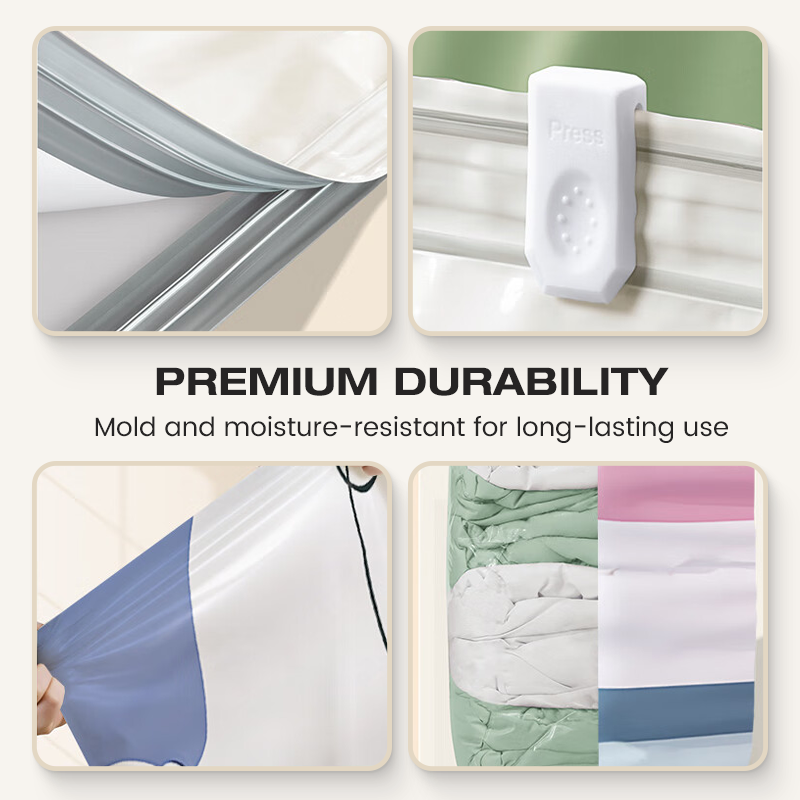 🥳LAST DAY BUY 2 GET 1 FREE!!💞🧳No‑Pump Vacuum Storage Bags – Press & seal, no pump needed. Saves 80% space, keeps clothes dry & dust‑free. Perfect for bulky bedding & off‑season gear. 🛏️🗄️