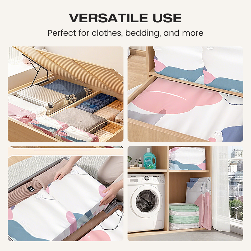 🥳LAST DAY BUY 2 GET 1 FREE!!💞🧳No‑Pump Vacuum Storage Bags – Press & seal, no pump needed. Saves 80% space, keeps clothes dry & dust‑free. Perfect for bulky bedding & off‑season gear. 🛏️🗄️