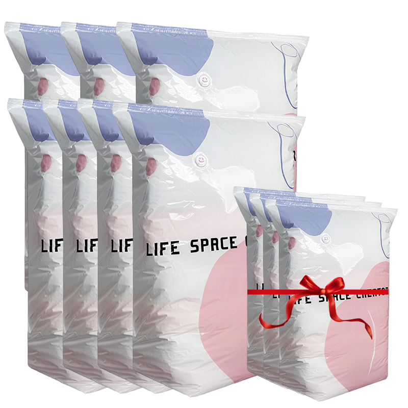 🥳LAST DAY BUY 2 GET 1 FREE!!💞🧳No‑Pump Vacuum Storage Bags – Press & seal, no pump needed. Saves 80% space, keeps clothes dry & dust‑free. Perfect for bulky bedding & off‑season gear. 🛏️🗄️