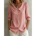 🔥New Arrivals & Special Offers-Summer Commuter Striped Button-Down Shirt