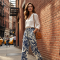 💐 Vintage Floral High-Waist Jogger Pants – Stylish, Comfortable & Perfect for Everyday Wear ✨👖