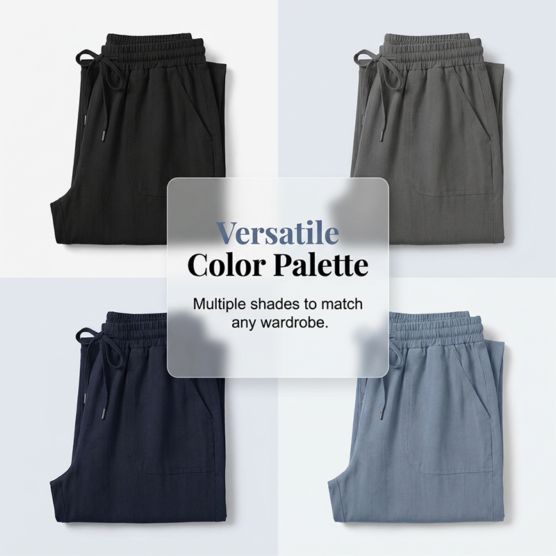 👖  Women's Solid Loose Capri Pants – Elastic Waist & Deep Pockets – Breathable Casual Trousers ✨