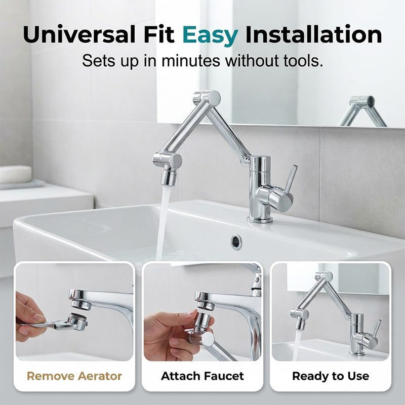 ⏳🚰 360° Rotating Mechanical Arm Faucet – Flexible, Modern & Easy to Use ✨