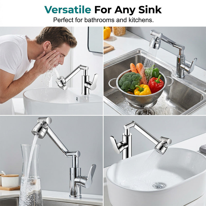 ⏳🚰 360° Rotating Mechanical Arm Faucet – Flexible, Modern & Easy to Use ✨