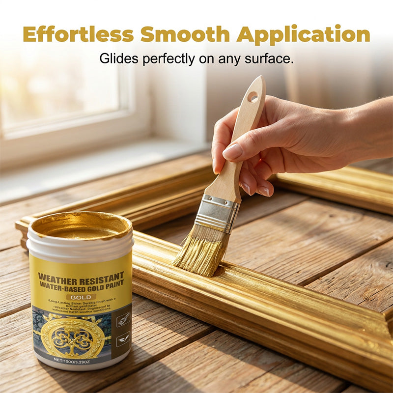 🏆 Special Price  $19.99 ! 🔥 Weather-resistant, Water-based Gold Paint
