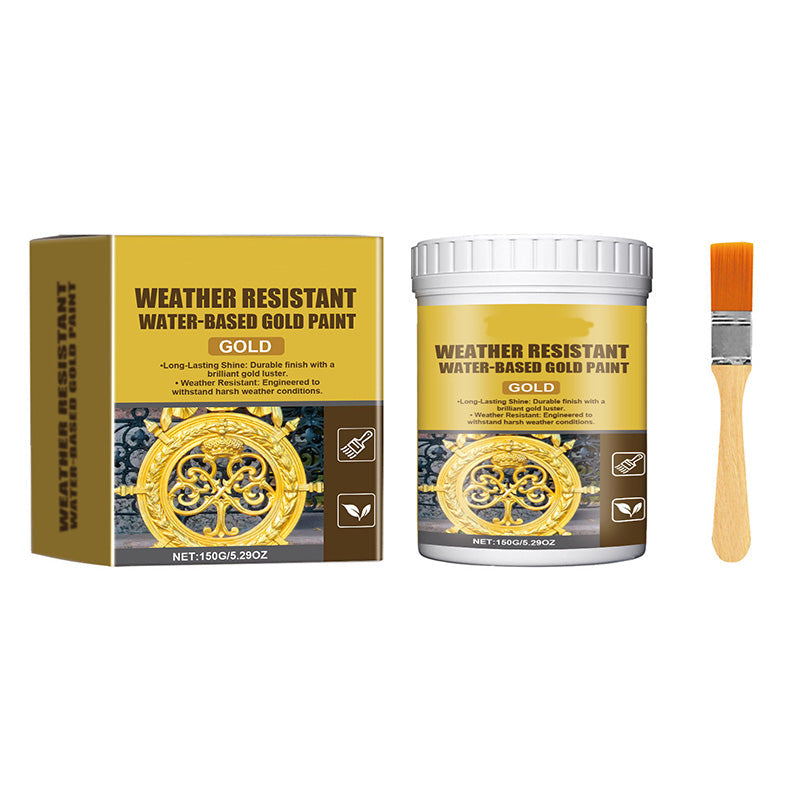 🏆 Special Price  $19.99 ! 🔥 Weather-resistant, Water-based Gold Paint