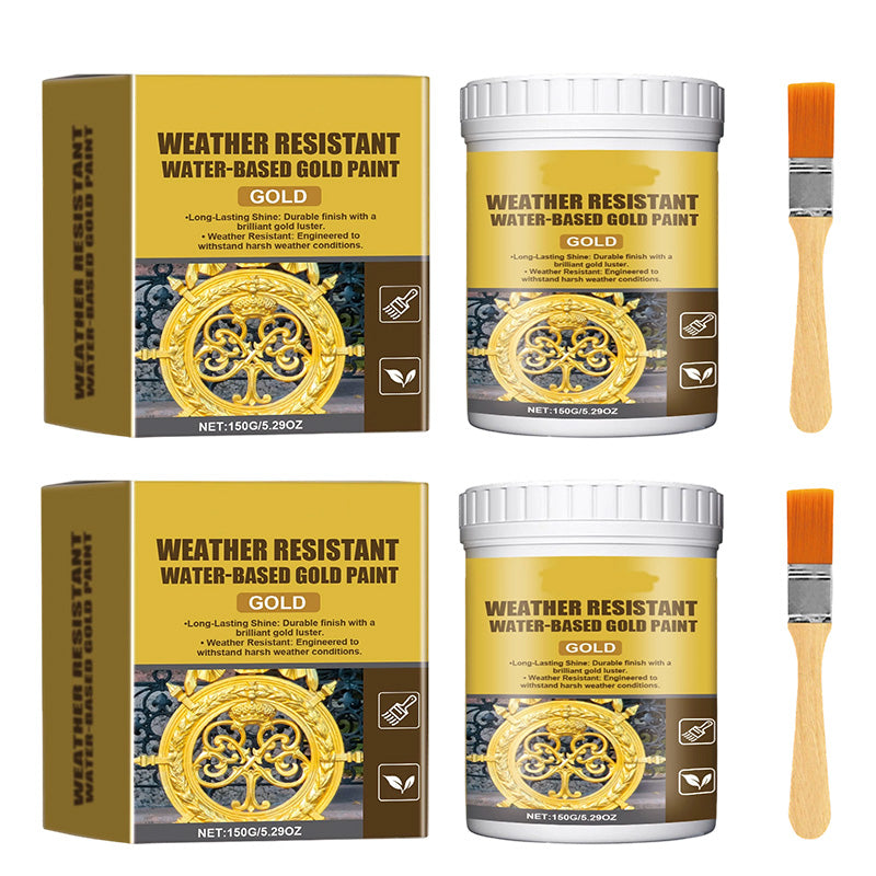 🏆 Special Price  $19.99 ! 🔥 Weather-resistant, Water-based Gold Paint