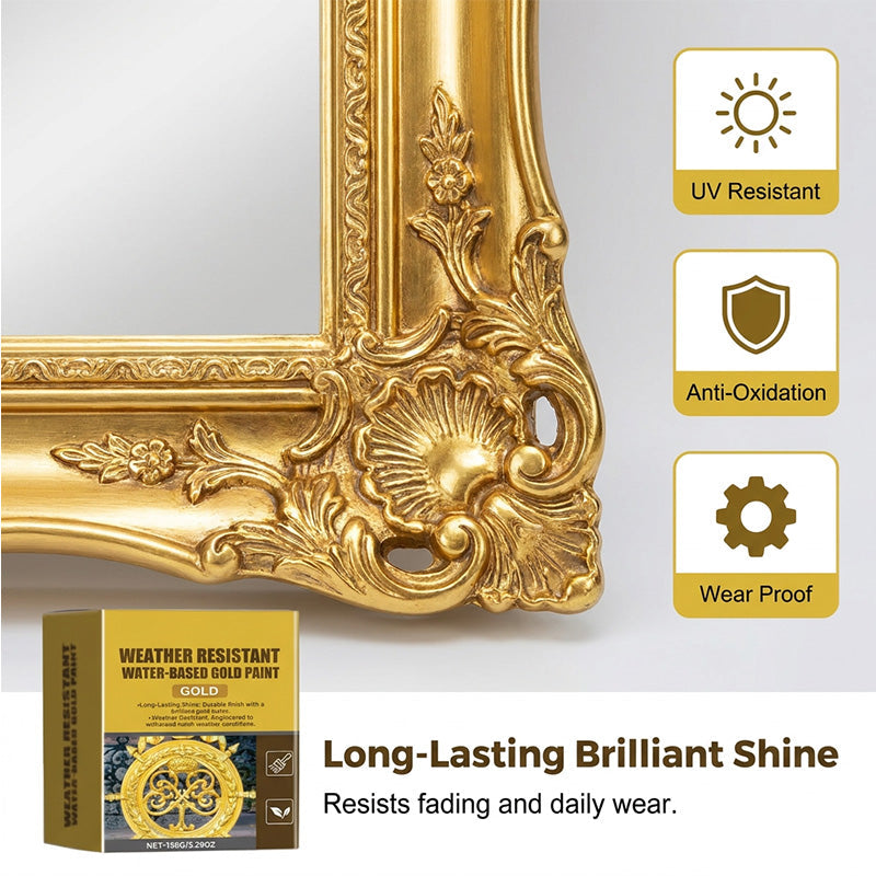 🏆 Special Price  $19.99 ! 🔥 Weather-resistant, Water-based Gold Paint