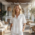 🔥Limited-time offer-Women's Casual Short Sleeve V-Neck Shirt