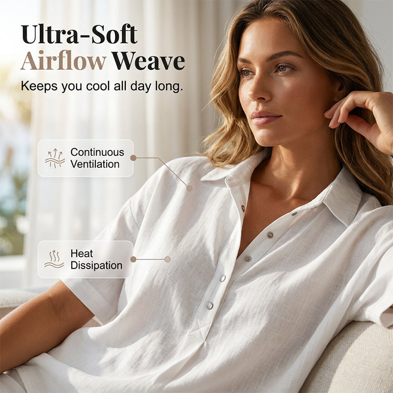 🔥Limited-time offer-Women's Casual Short Sleeve V-Neck Shirt