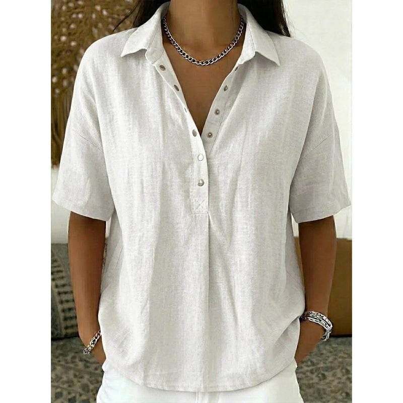 🔥Limited-time offer-Women's Casual Short Sleeve V-Neck Shirt
