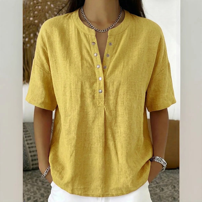 🔥Limited-time offer-Women's Casual Short Sleeve V-Neck Shirt