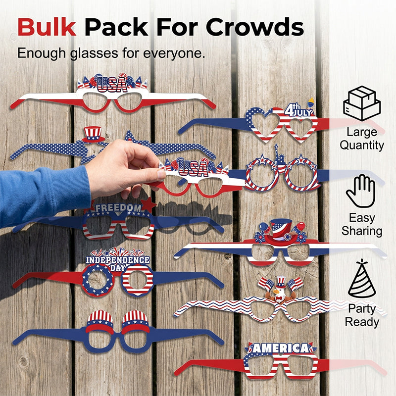 🔥Limited TimePromotion 50% OFF-Funny Flag Party Photo Prop Glasses 6-Piece Set