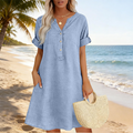 🏖️HOT DEAL 50% OFF! 👗 Women’s V-Neck Pocket Dress – Breezy, Stylish & Summer-Ready ☀️✨