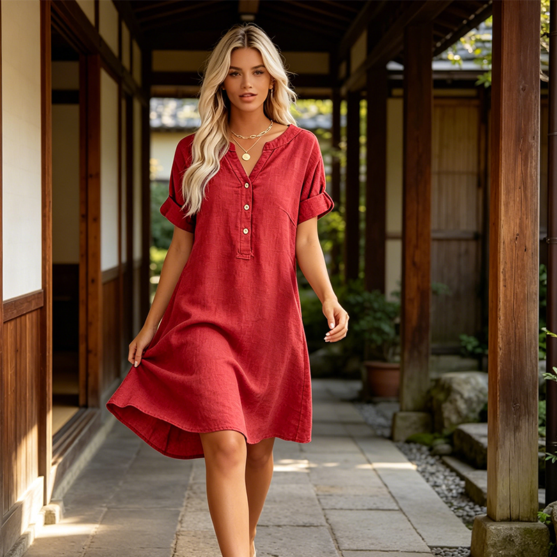 🏖️HOT DEAL 50% OFF! 👗 Women’s V-Neck Pocket Dress – Breezy, Stylish & Summer-Ready ☀️✨