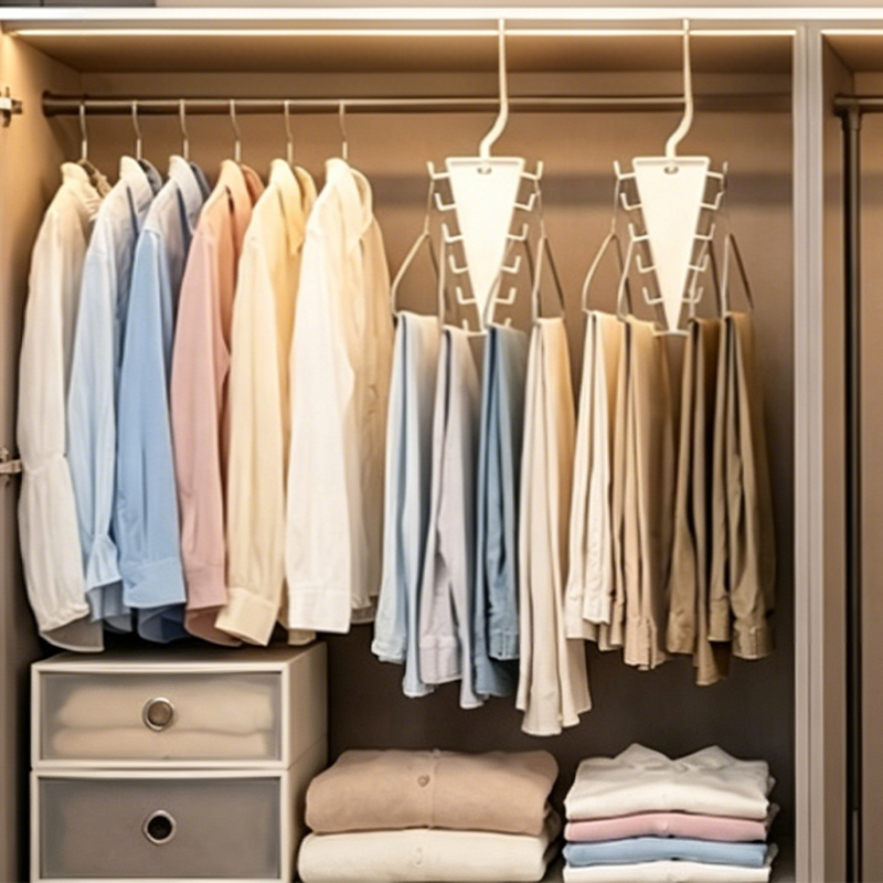 🏠 Buy 2 Get 1 Free – Triangle Closet Organizer for Clothes, Accessories & More 💖