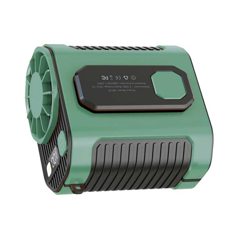 Outdoor High-Speed Waist-Mounted Portable Fan with Flashlight